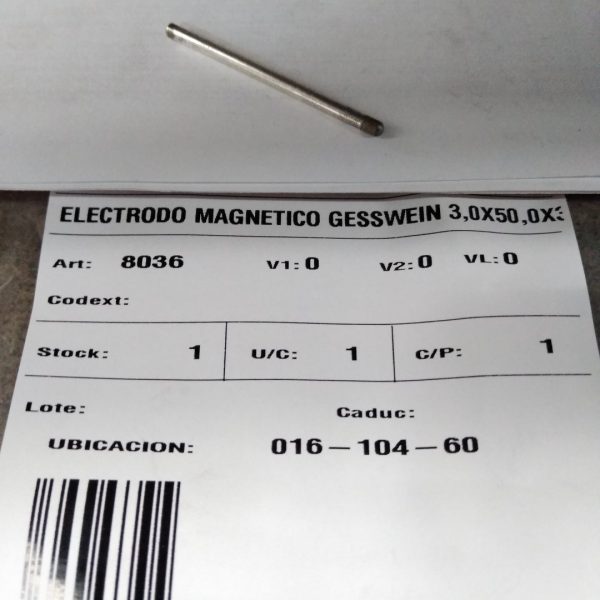 Electrodo magnetico gesswein 3,0x50,0x3,0mm- 511-0181