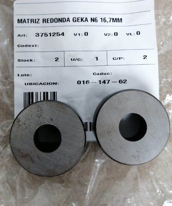 Matriz redonda Geka n6 16,7mm