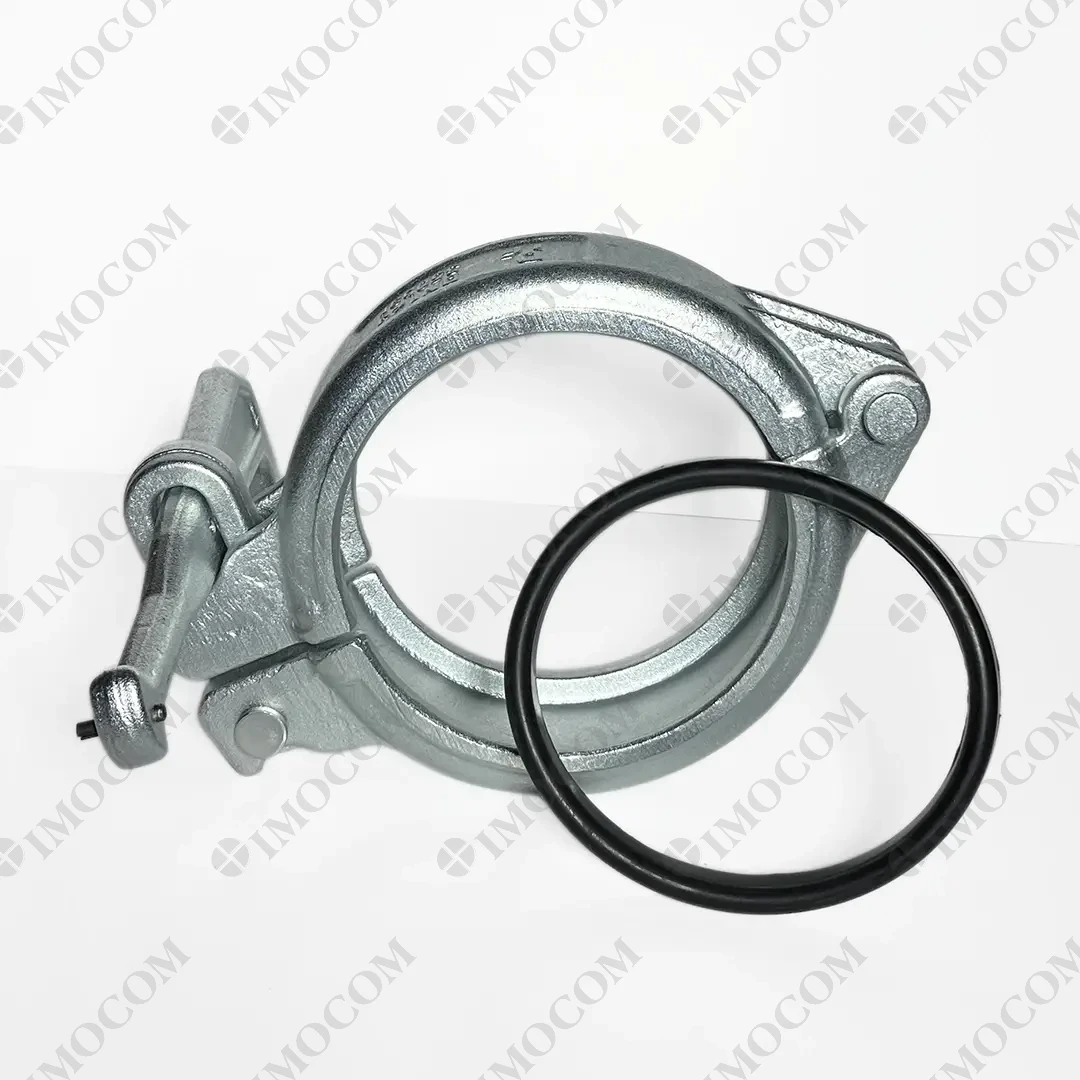 Abrazadera DN-125 MH cuña 10029332 imocom (1) Abrazadera Tipo Cuña DN125 Macho Hembra para Bomba de Concreto - Imagen 1